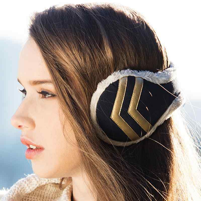 イヤーマフ 男女兼用 メンズ レディース 防寒 保温 防風 暖かい カシミヤ ボア もこもこ ふわふわ 耳当て 秋冬 後ろ掛け式 アウトドア スポーツ シンプル 切り替えデザイン フリーサイズ(x3)