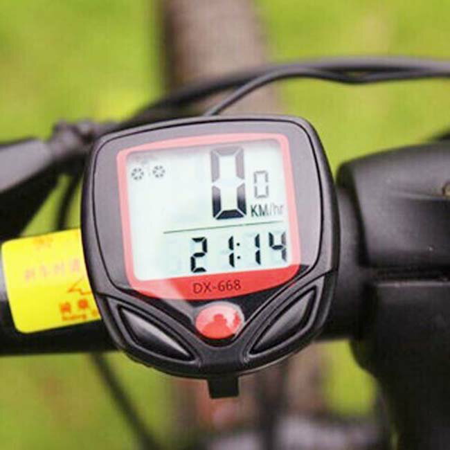 DCMR 自転車 用 サイクル コンピュータ 速度 タイム 積算 距離 平均速度 時間 時計 測定の画像
