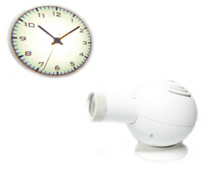 Projection Clock 【送料無料】(プロジェクションクロック) ホワイト [LED投影 プロジェクター時計 置き時計 壁掛け時計]