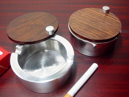 アルミ slide ashtray WOOD（灰皿/アシュトレイ/アッシュトレイ）