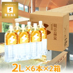 観音温泉水 ペットボトル 2L × 6本入り × 2箱=計12本 ミネラルウォーター 2リットル 飲む温泉水 飲泉 天然<strong>シリカ水</strong> 超軟水 備蓄用 強アルカリ天然水 国内天然水 高級 日本製 シリカウォーター ウイルス対策 備蓄用 ストック クーポン配布中