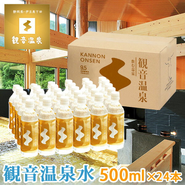 【飲む温泉】観音温泉水 500ml×24本入り★/★【包装・熨斗・同梱不可】【観音温泉水/ミネラルウォーター/温泉水/ペットボトル入り/アルカリ水】