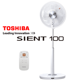 東芝　リビング扇　F-DLP100(W)　リモコン付　SIENT100　DCモーターが実現する自然な風　扇風機/サーキュレーター/SIENT/サイエント/FDLP100W
