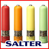 ソルター（Salter）　電動ペッパーミル7501A　（グリーン、オレンジ、レッド、イエロー ）