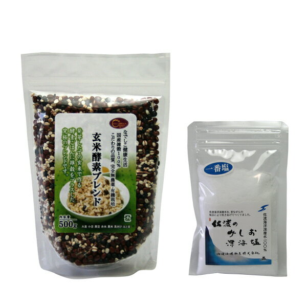 玄米酵素ごはんセットA（玄米酵素ブレンド500g + 天然塩50g）