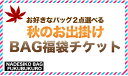 「なでしこ」 秋の3連休限定★選べるバッグ福袋チケット≪秋の3連休限定販売≫