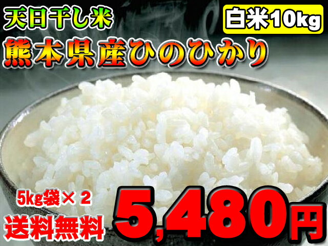 熊本県産　ひのひかり ヒノヒカリ【送料無料】【米10kg】【お米】【平成23年度米】【天日干し】【九州の米】