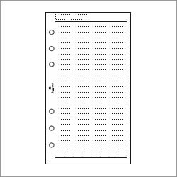 ASHFORD　バイブルサイズシステム手帳用リフィル メモリーフ　6mm罫　ホワイト　（アシュフォード/アッシュフォード/リフィル/レフィル/リファイル）