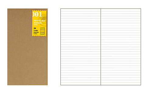 TRAVELER'S　notebook トラベラーズノート用リフィル 横罫　001（トラベラーズノート/MIDORI/ミドリ/レフィル/リファイル）