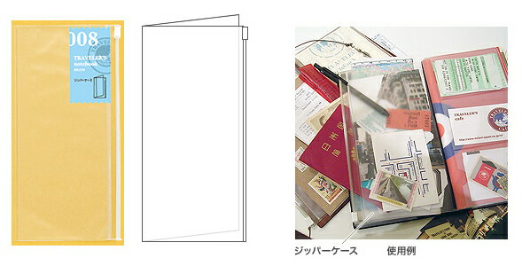 TRAVELER'S　notebook トラベラーズノート用リフィル ジッパーケース　008（トラベラーズノート/MIDORI/ミドリ/レフィル/リファイル）