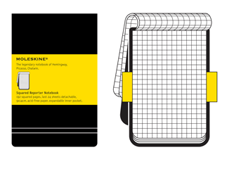 MOLESKINE REPORTER-RPOCKET SQUARED レポーター　方眼ノート　ポケット（モレスキン/モールスキン/ノート）【メール便なら送料160円】【人気！おすすめ！】