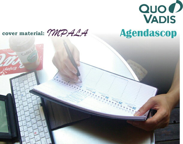 QUOVADIS 2012年　1月始まりスケジュール帳　ウィークリーダイアリー AGENDASCOP　アジェンダスコップ　30X10cm（クオバディス/手帳/日記）