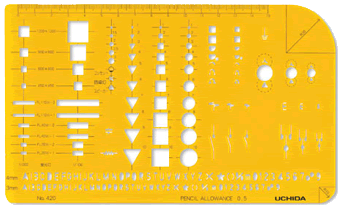 Uchida 製図用品 テンプレート 電気記号定規 No420...:nagasawa:10045933