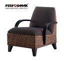 【高品質ウォーターヒヤシンスソファ/PERFORMAX正規品】ウォーターヒヤシンス家具 リビングチェア/応接椅子/1Pソファ /1人掛け/一人掛け/一人用/1 人 掛けソファー/モダンアジアン家具(受注生産品)