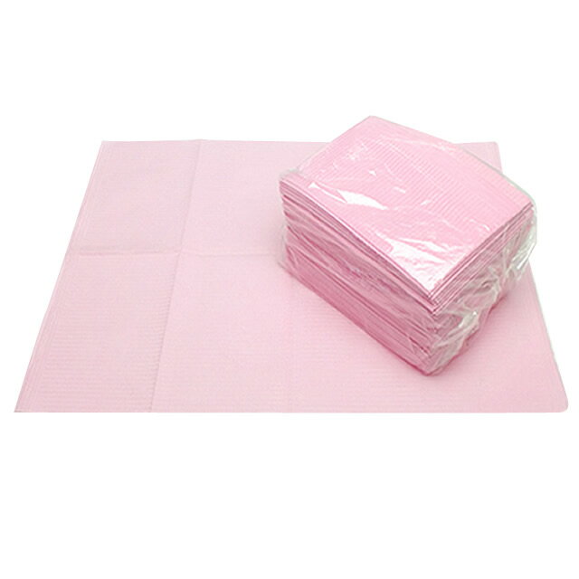 防水ペーパークロス ピンク 50枚入裏面が防水加工された紙製タオルです。