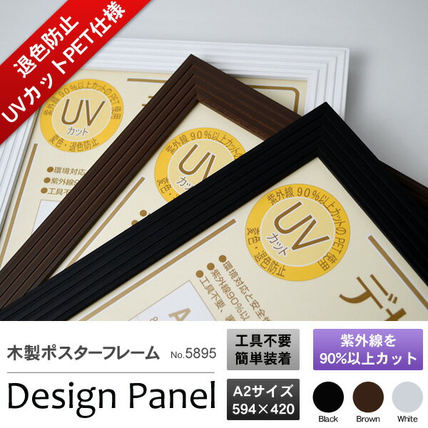 【UVカット】木製ポスターフレーム「デザインパネル」A2（594×420mm）【アウトレッ…...:naito-frame:10038524