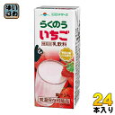 らくのうマザーズ らくのういちご 200ml 紙パック 24本入〔乳飲料 牛乳 いちごミルク 〕