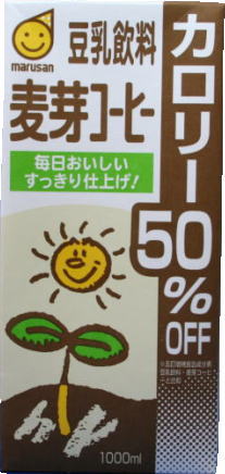 マルサン　豆乳飲料　麦芽コーヒー　カロリー50％オフ　1000ml紙パック　6本入〔　〕