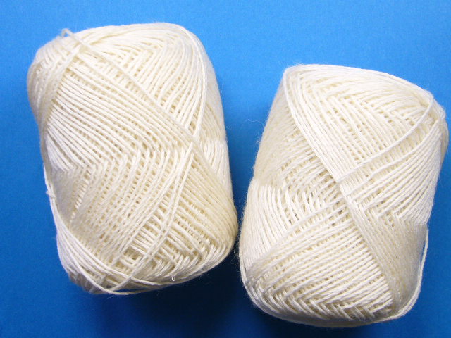 麻（ラミー）100％手編み糸2玉セット