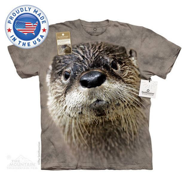 The Mountain Tシャツ The Smithsonian North American River Otter (The Smithsonian イタチ カワウソ メンズ 男性用 男女兼用) S-L【輸入品】半袖