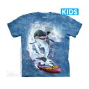 The Mountain Tシャツ Shark Surf (サメ Shark Week キッズ 子供用)【輸入品】半袖