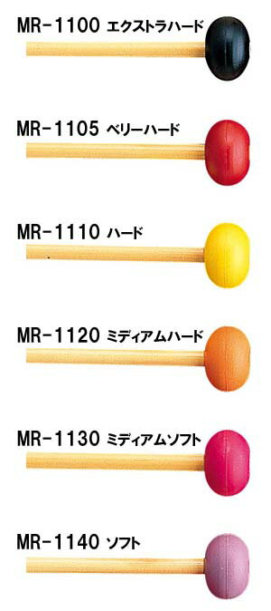 ヤマハ　マレット　MR-1100〜1140硬質ゴム　φ30×20　梨籐材　390mm　