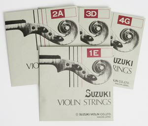 SUZUKIバイオリン弦セット青ラベルVn4/41e〜4g