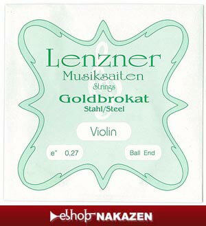 バイオリン弦　4/4　1e　ゴールドブロカット　Lenzner Goldbrokat