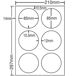 LDW6GL(L)（レーザープリンタ・インクジェット用　正円ラベル）ナナラベル...:nana:10001714