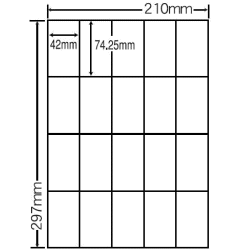 CL-22(C20S)(VP)　宛名ラベル　500シート入り　A4　20面付　マルチタイプ…...:nana:10000354