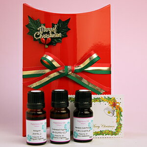エッセンシャルオイル　10ml【クリスマスギフトセット】選べる3本セット