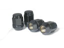 TIPTOP(チップトップ) ホイールラグナット 16個入り 袋ブラック(ツバ付) 【19H/M12×P1.25 長さ31mm】 品番:N-16-16
