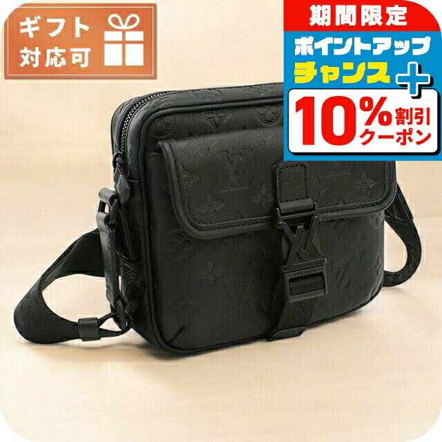 ＼10%OFFクーポン★21日10時まで／ ルイヴィトン 斜め掛け ショルダーバッグ メンズ モノグラム・シャドウ ゲットアウェイ・メッセンジャー レザー M12516 ノワール バッグ 斜めがけ ブランド 高級 おしゃれ プレゼント 男性 実用的 かっこいい