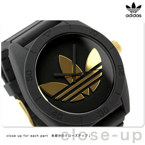 アディダス サンティアゴ メンズ ADH2712 adidas 腕時計 ブラック×ゴールド...:nanaple:10025106