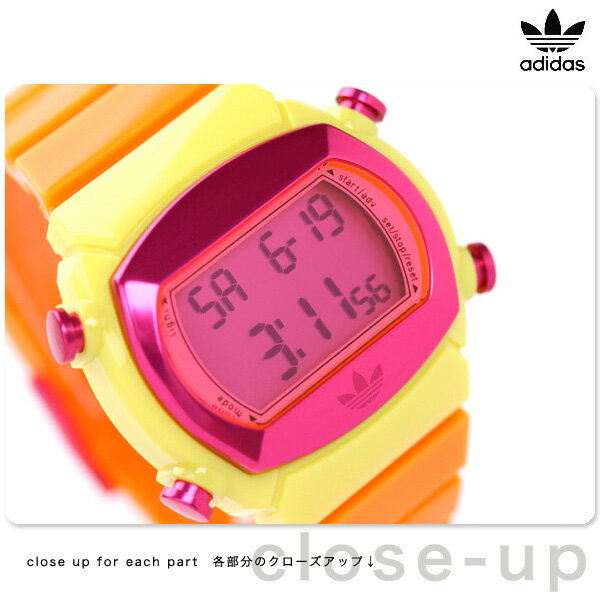 アディダス adidas 時計 CANDY キャンディ コレクション オレンジ/イエロー/ピンク ADH6059アディダス adidas Candy ユニセックス デジタル腕時計 ADH6059