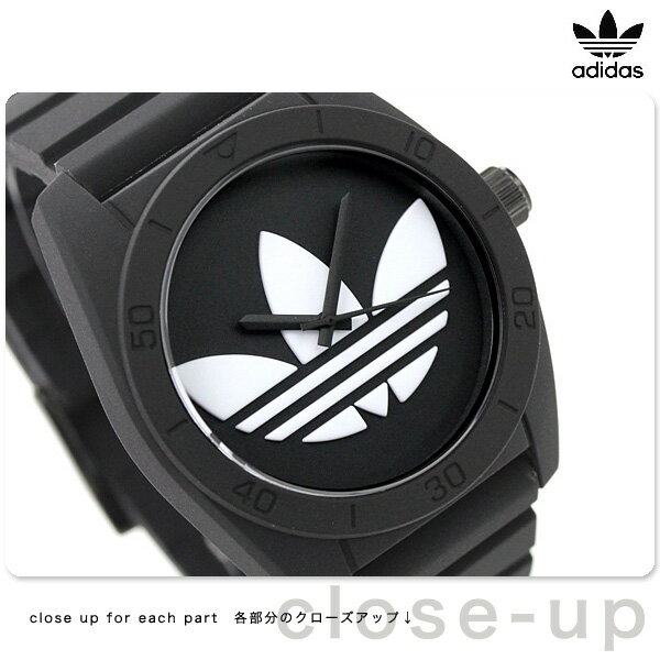 アディダス サンティアゴ ADH6167 adidas 腕時計 オールブラック ラバーベルト...:nanaple:10037815
