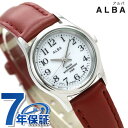 セイコー アルバ ソーラー レディース 腕時計 AEGD561 SEIKO ALBA ホワイト×ワインレッド