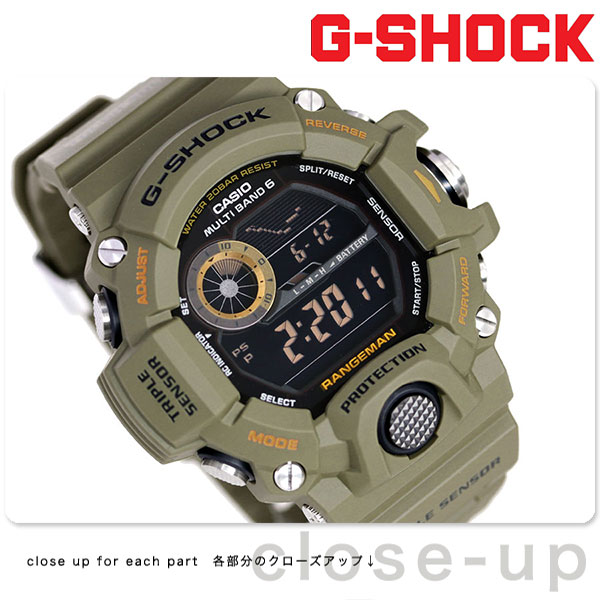 Gショック カシオ 腕時計 メンズ マスターオブG レンジマン ブラック×カーキ CASIO G-SHOCK GW-9400-3DRCASIO G-SHOCK Master of G RANGEMAN GW-9400 GW-9400-3