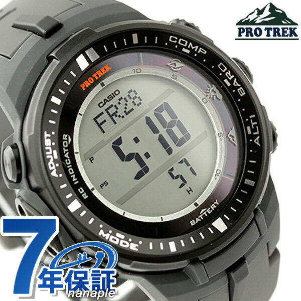カシオ プロトレック 電波ソーラー 腕時計 メンズ トリプルセンサー ブラック CASIO PRO TREK PRW-3000-1DRCASIO PRO TREK デジタル PRW-3000 PRW-3000-1