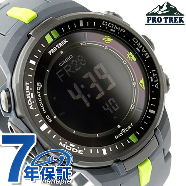 カシオ プロトレック 電波ソーラー 腕時計 メンズ トリプルセンサー ブラック×ネイビー CASIO PRO TREK PRW-3000-2DRCASIO PRO TREK デジタル PRW-3000 PRW-3000-2