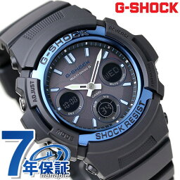 gショック ジーショック G-SHOCK 電波ソーラー AWG-M100A-1AER アナデジ スタンダードモデル ブラック 黒 ブルー CASIO カシオ 腕時計 ブランド メンズ プレゼント ギフト