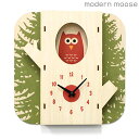 クロック モダンムース 掛時計 フクロウ バルトバーチ木材 modern moose PC010 時計