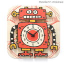 クロック モダンムース 掛時計 ロボット バルトバーチ木材 modern moose PC012 時計