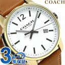 コーチ ブリーカー 42mm クオーツ メンズ 腕時計 14602005 COACH ホワイト