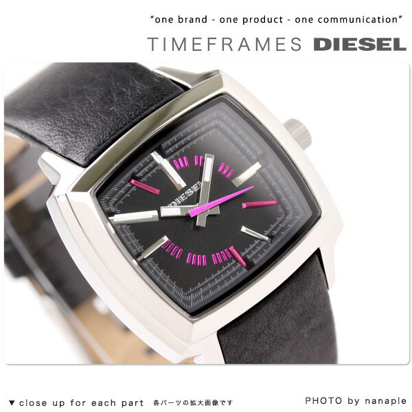 ディーゼル 時計 DIESEL レディース 腕時計 ブラックレザー×ブラック DZ5207【あす楽対応】ディーゼル 腕時計 【DIESEL】 アナログ DZ5207