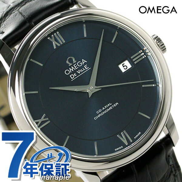 オメガ デビル プレステージ コーアクシャル 39.5MM 自動巻き 424.13.40.20.03.001 OMEGA ブルー×ブラック 時計