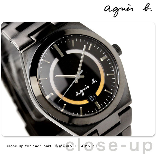 アニエスベー agnes b. メンズ 腕時計 ペアウォッチ オールブラック FBRT985