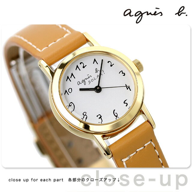 agnes b.（アニエスベー）アニエスb レディース 腕時計 ソーラー アラビア キャメ…...:nanaple:10021219