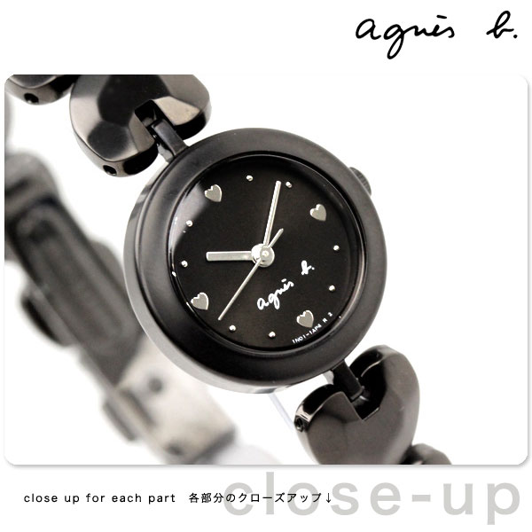 アニエスベー agnes b. レディース 腕時計 ハート オールブラック FBSK985