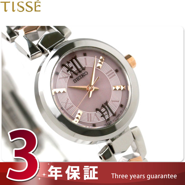 セイコー SEIKO ティセ ソーラー 丸型 腕時計 ティセ ピンク SWFA077